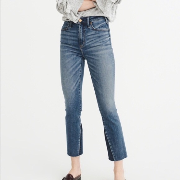 abercrombie ankle flare jeans